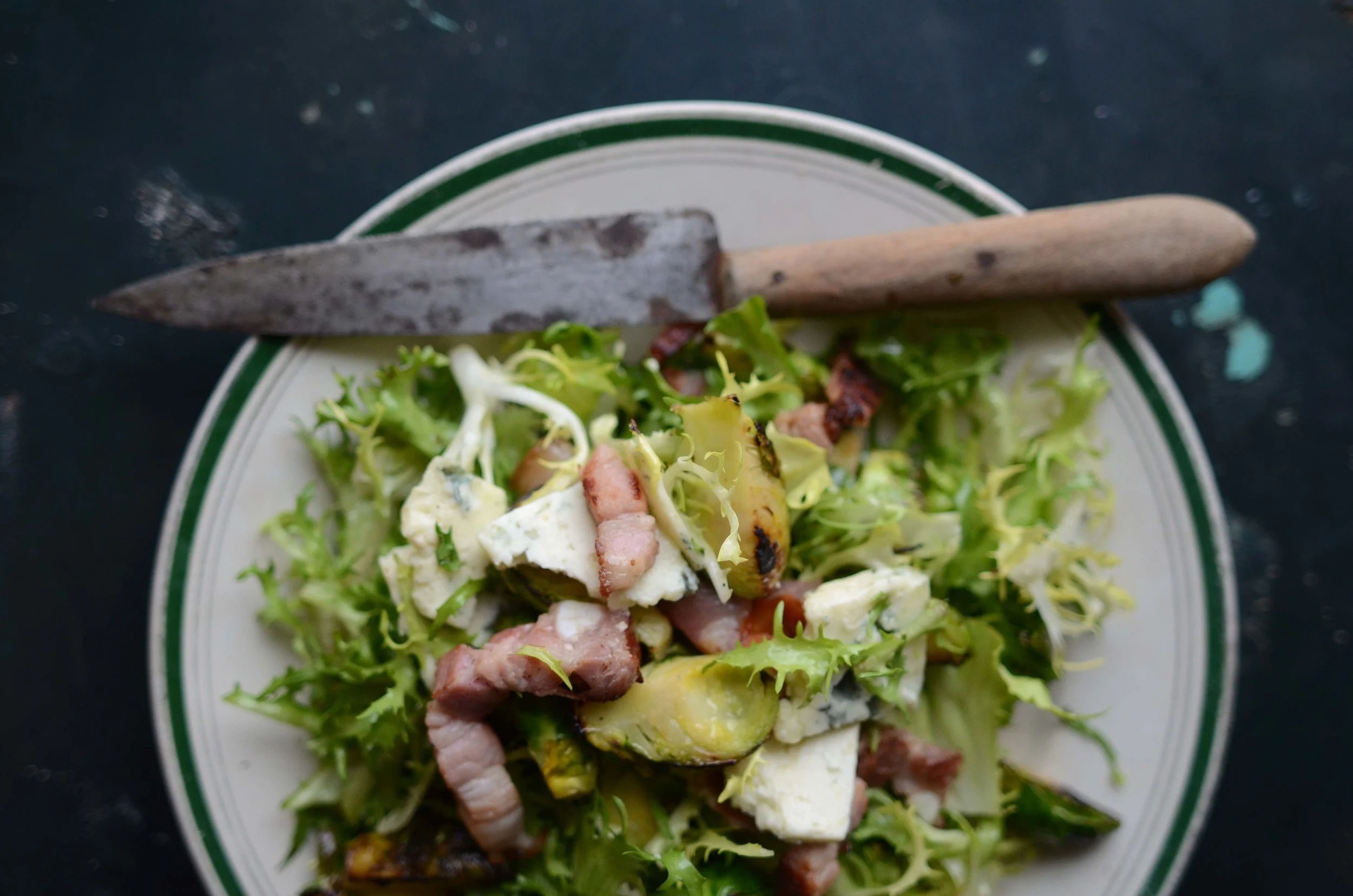Braised Sprout, Smoked Poitrine & Bleu de Gex Winter Salad.
