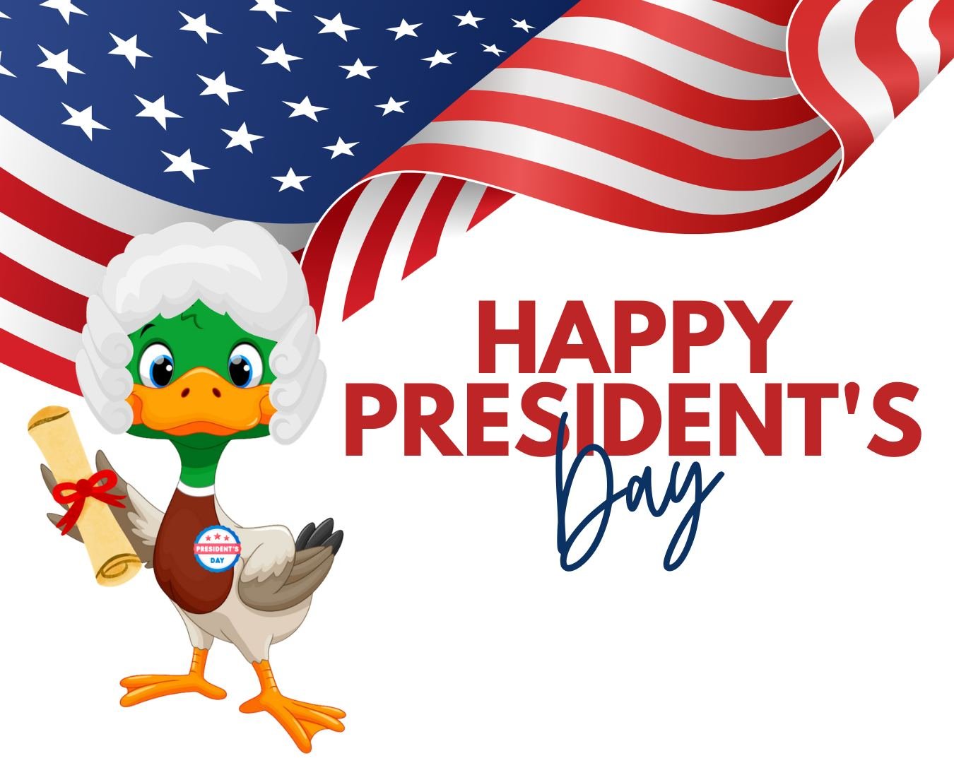 Mac the Duck is feeling presidential today 🇺🇸🦆
Happy President&rsquo;s Day from your local tech crew. Whether you&rsquo;re off today or just taking a quick break, we&rsquo;re here if you need us!