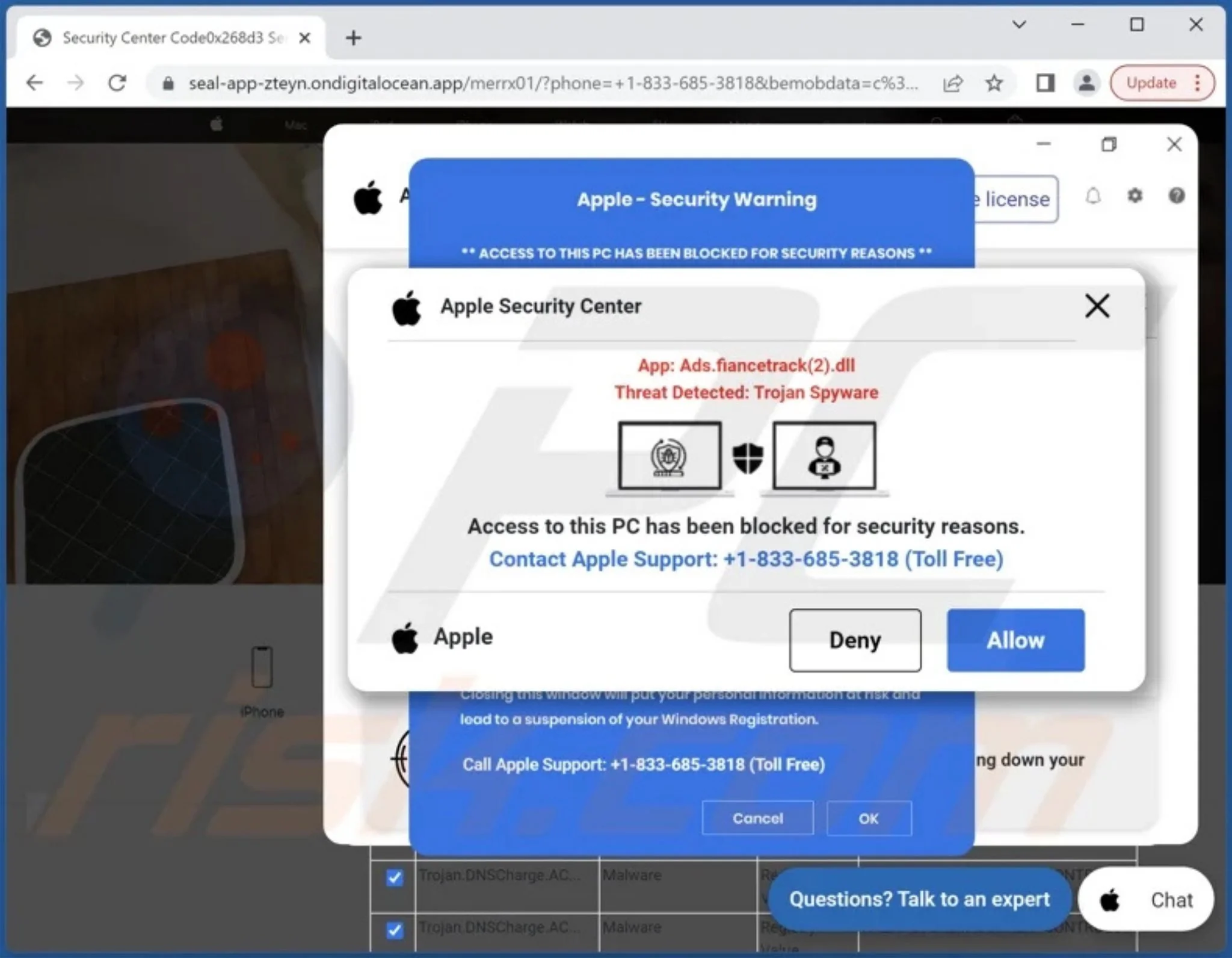 🚨 Mac Scam Alert 🚨

If you see a pop-up or email claiming to be from Apple saying your Mac is infected, your Apple ID is locked, or you need to &ldquo;call support immediately&rdquo; &mdash; pause.

These fake alerts are designed to scare you into: