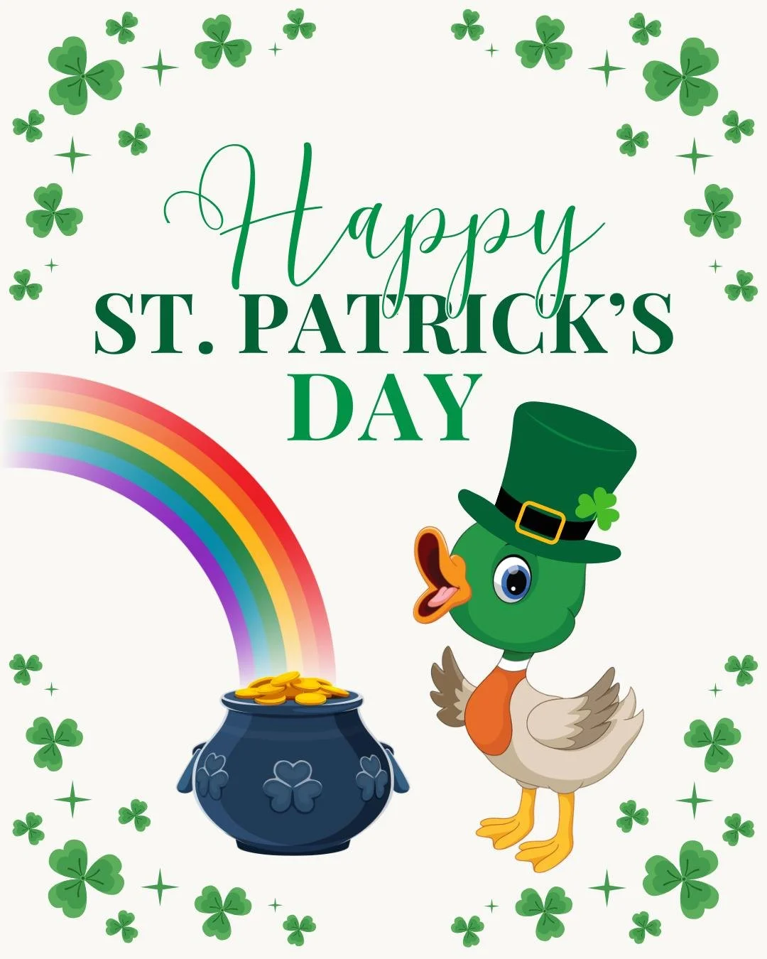 Happy St. Patrick&rsquo;s Day! ☘️ Wishing everyone a little extra luck today!