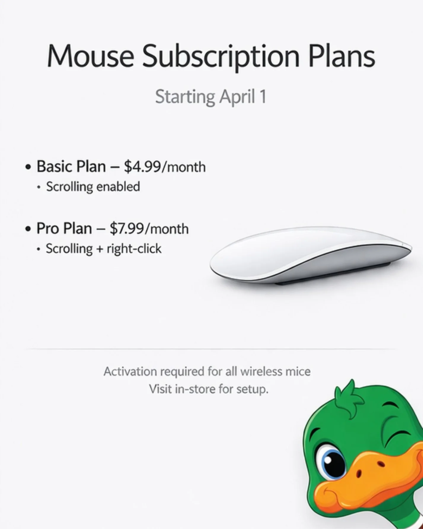 Mac says you might want the Pro plan 😉 Happy April Fools! 🖱️