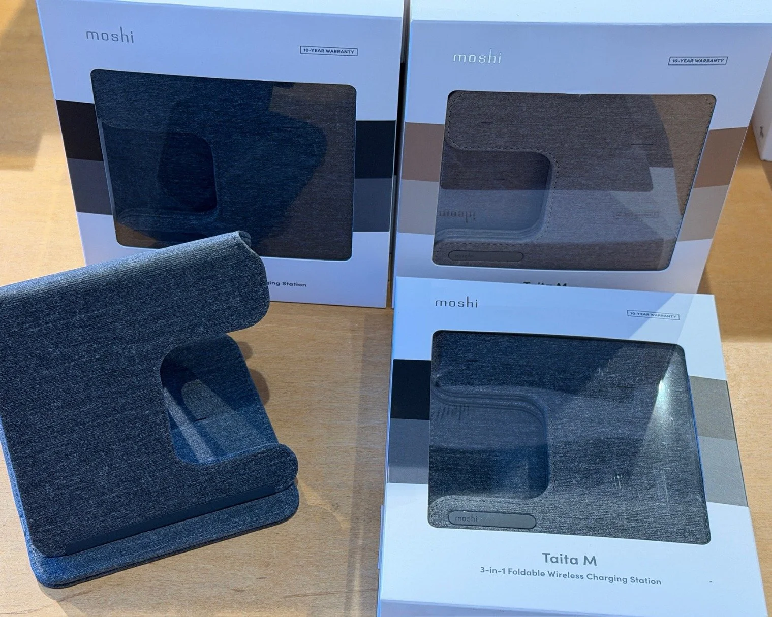 Charging made easy. 🔋 The Moshi Taita M is a 3-in-1 solution for your everyday essentials&mdash;iPhone, Apple Watch, and AirPods&mdash;all in one place ✨