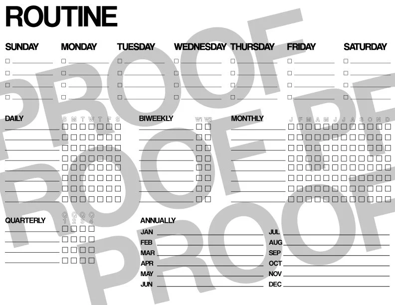 Routine Checklist Sheet