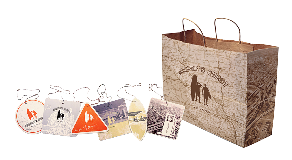 Product Hang Tags and Shopping Bag