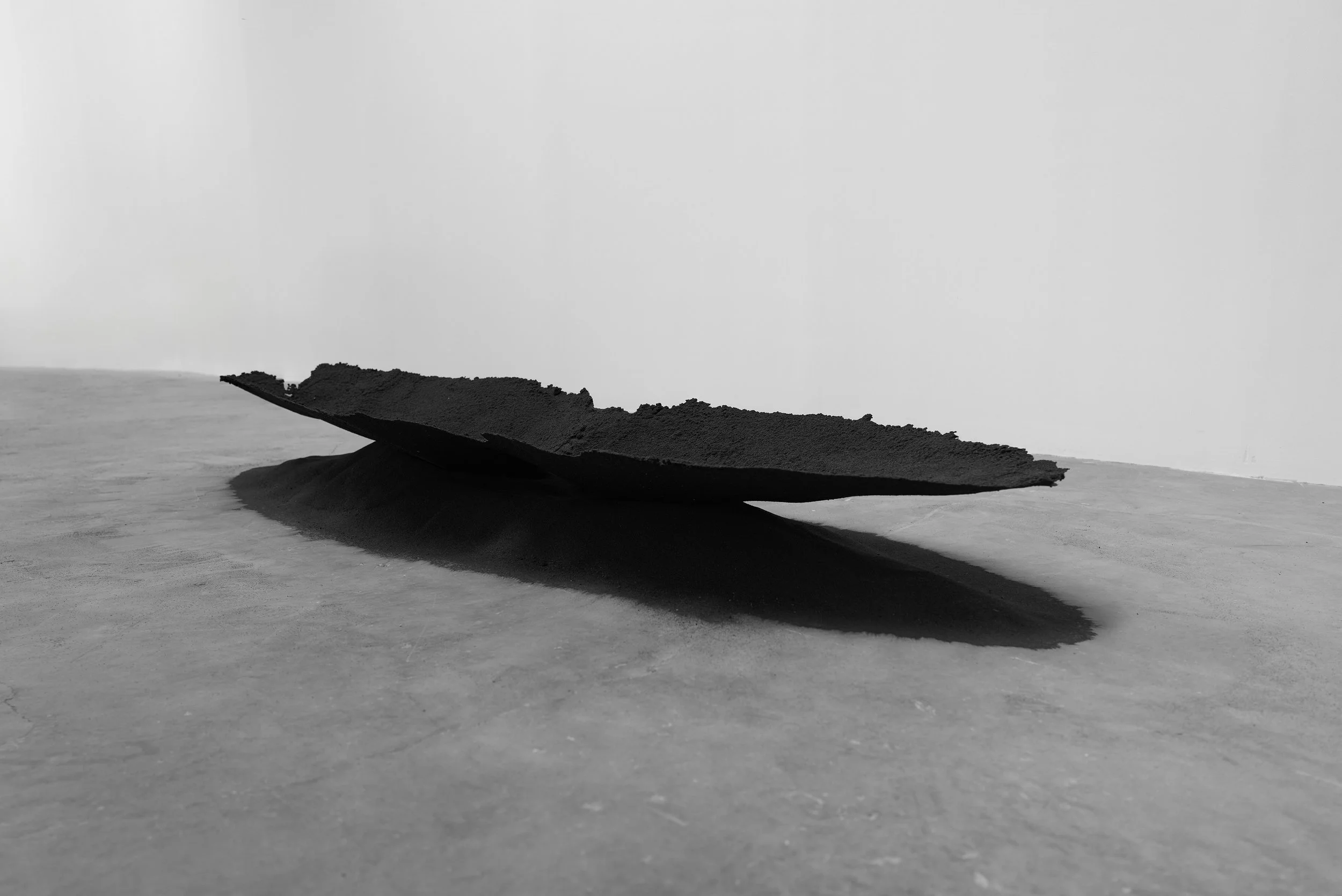 Sand sculpture like a plant harvest by artist Muhannad Shono at Athr Gallery Saudi Arabia Contemporary Art Nat Muller