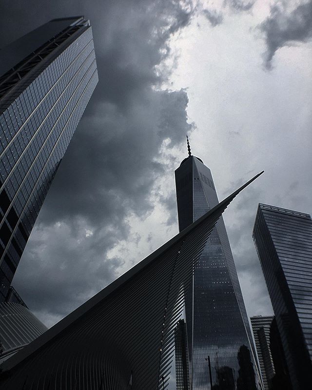 Before the storm #vsco #vscocam #lookup #blackandwhiteisworththefight #nyc #newyork #oculus #worldtradecenter