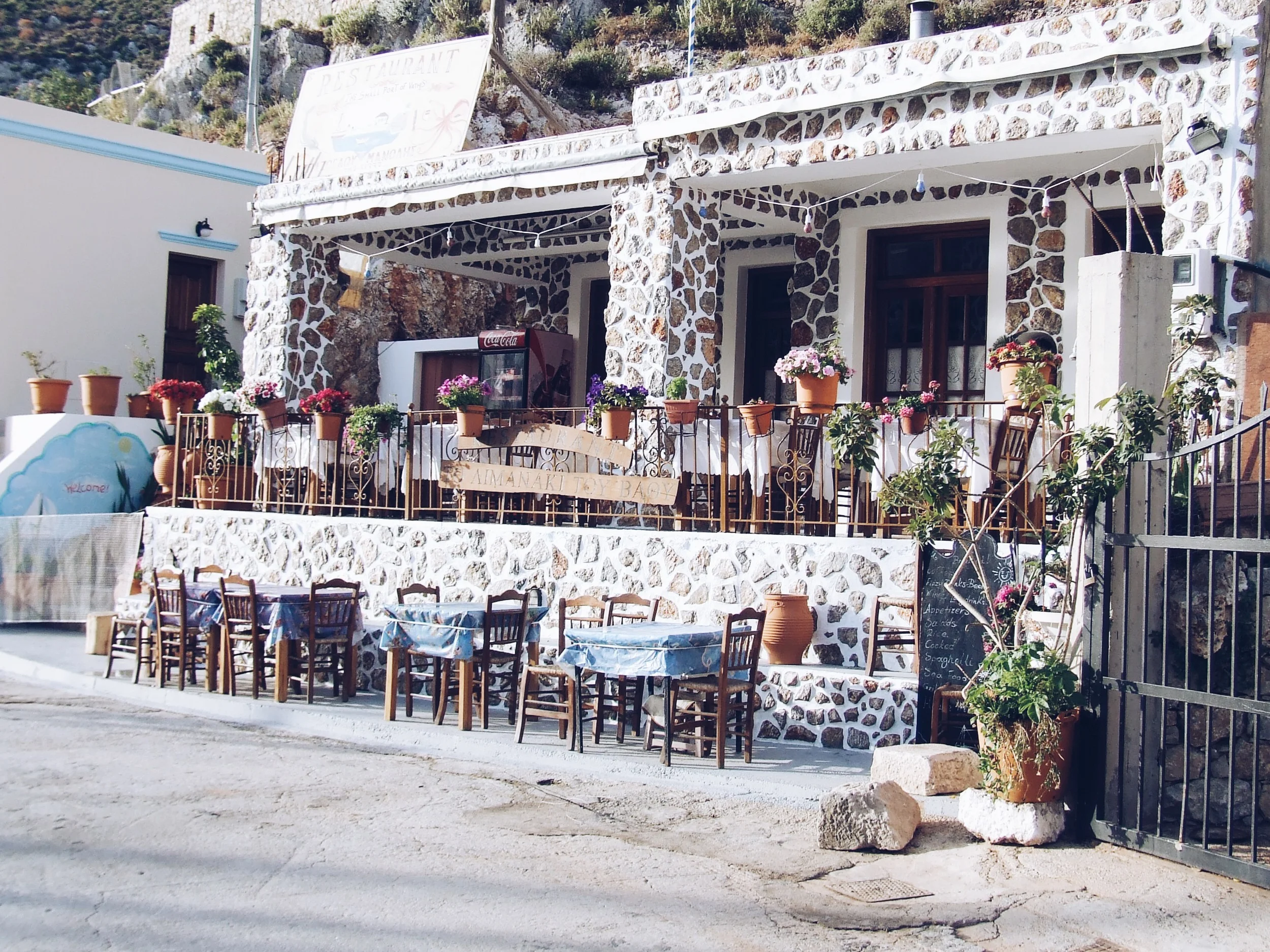 Small family run taverna in Vathy, Greece