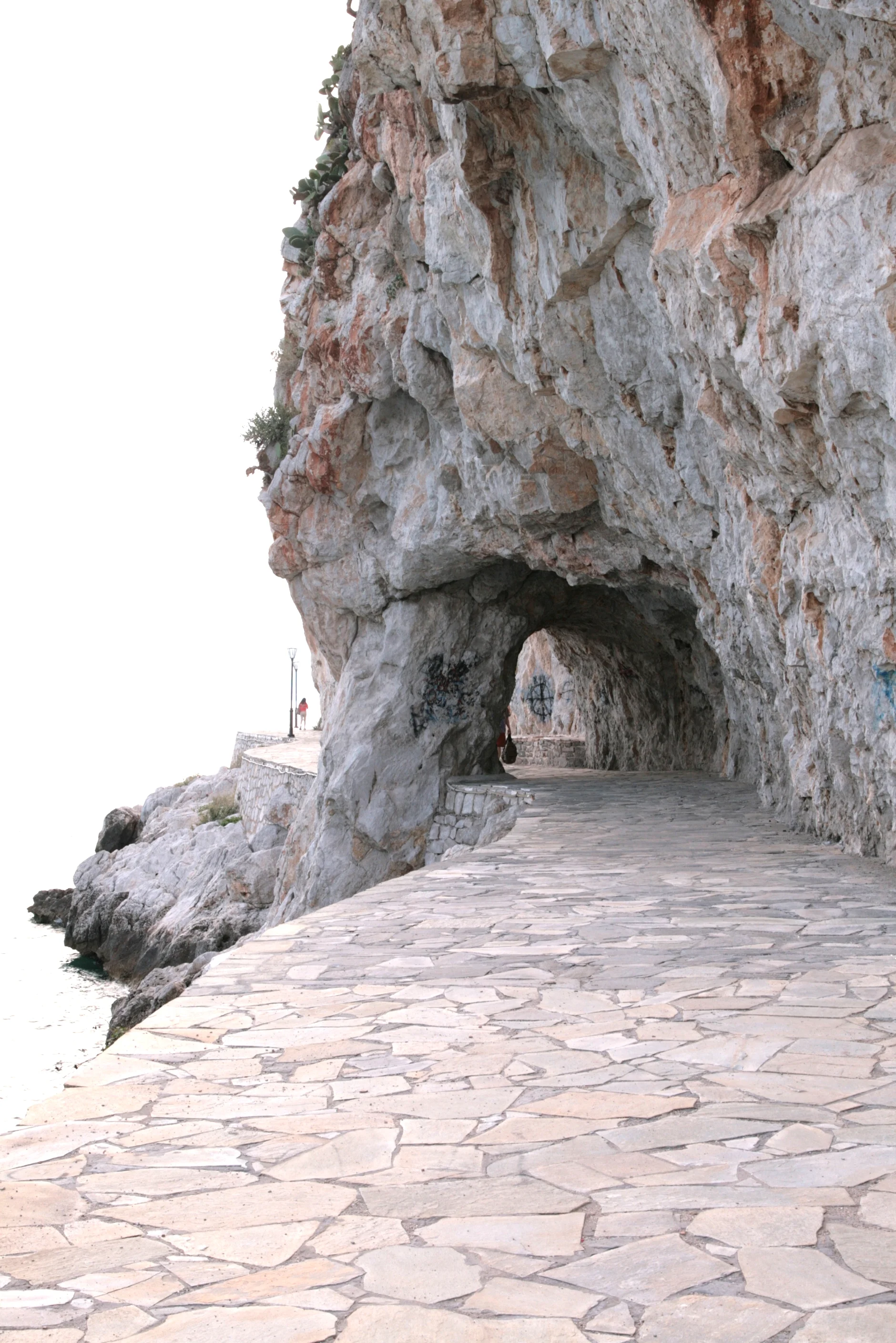 Coastal path in Nafplio, Greece. 