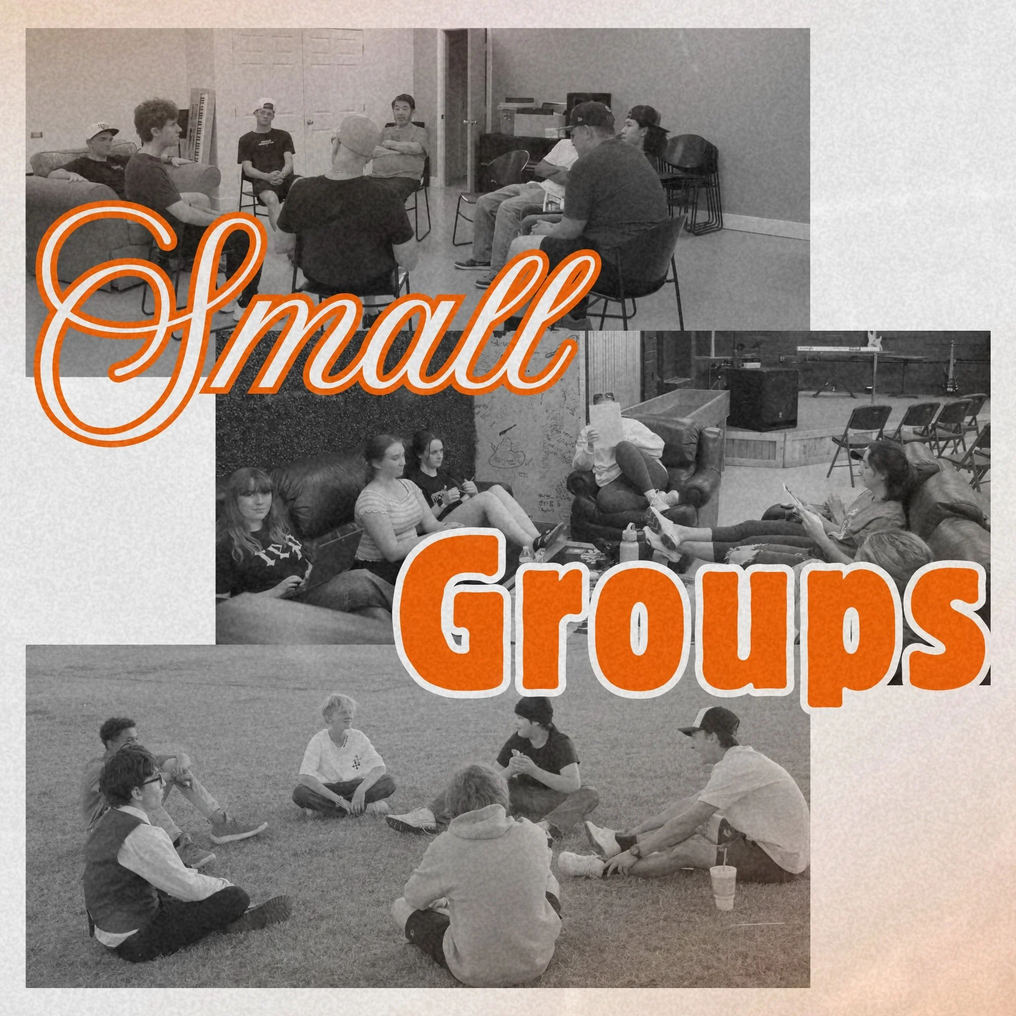 SMALL GROUPS are the centerpiece to our services. They are a great place to connect with a group that cares, and has your back! Your small group leaders can&rsquo;t wait to see you!