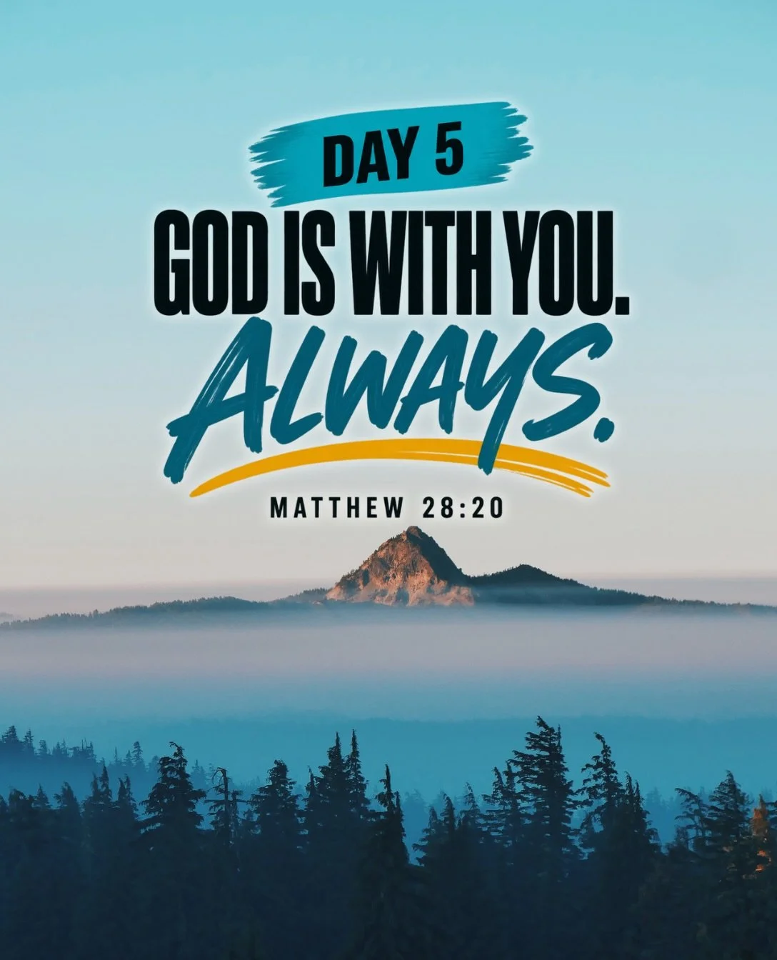 DAY 5 - GOD IS WITH YOU. ALWAYS. ❤️

God&rsquo;s promise to Joshua wasn&rsquo;t just about what Joshua needed to accomplish. It was about God&rsquo;s presence. And that promise of God&rsquo;s presence runs throughout Scripture.
Jesus is called Emmanu