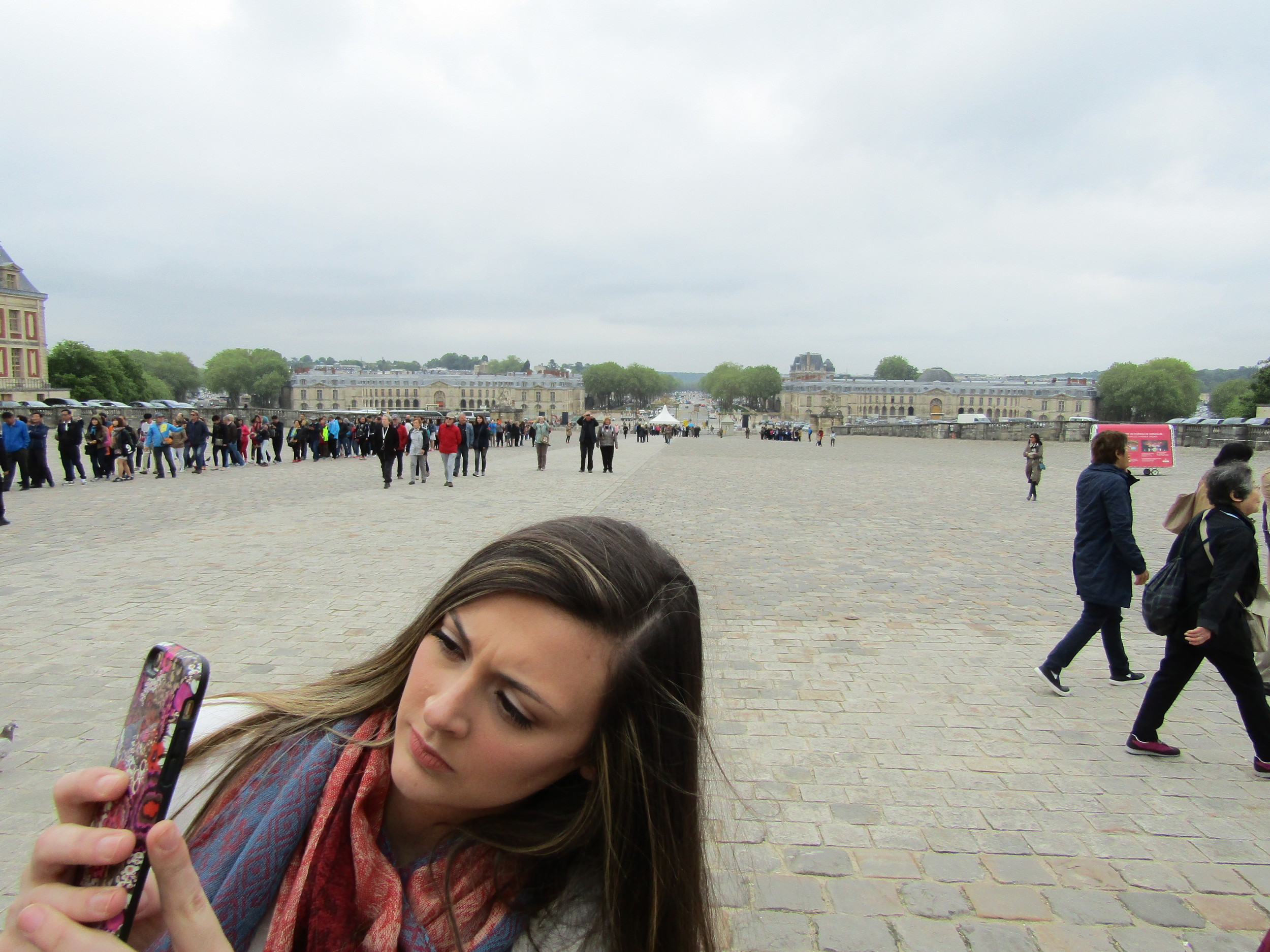 Near the end of the line, I paused to look back while Madelaine took photos.