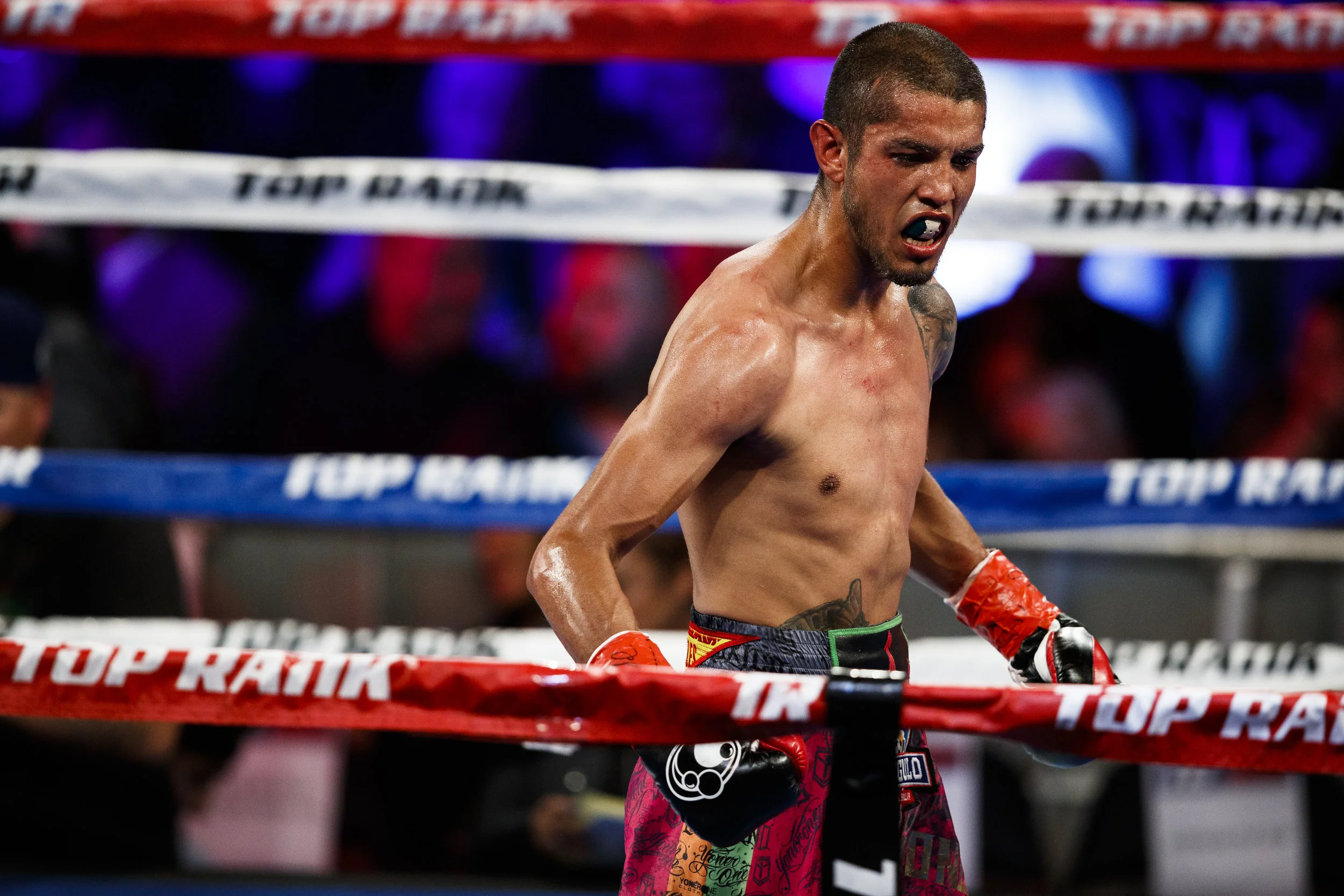 Antonio Lozada Jr celebrates KO vs. Verdejo