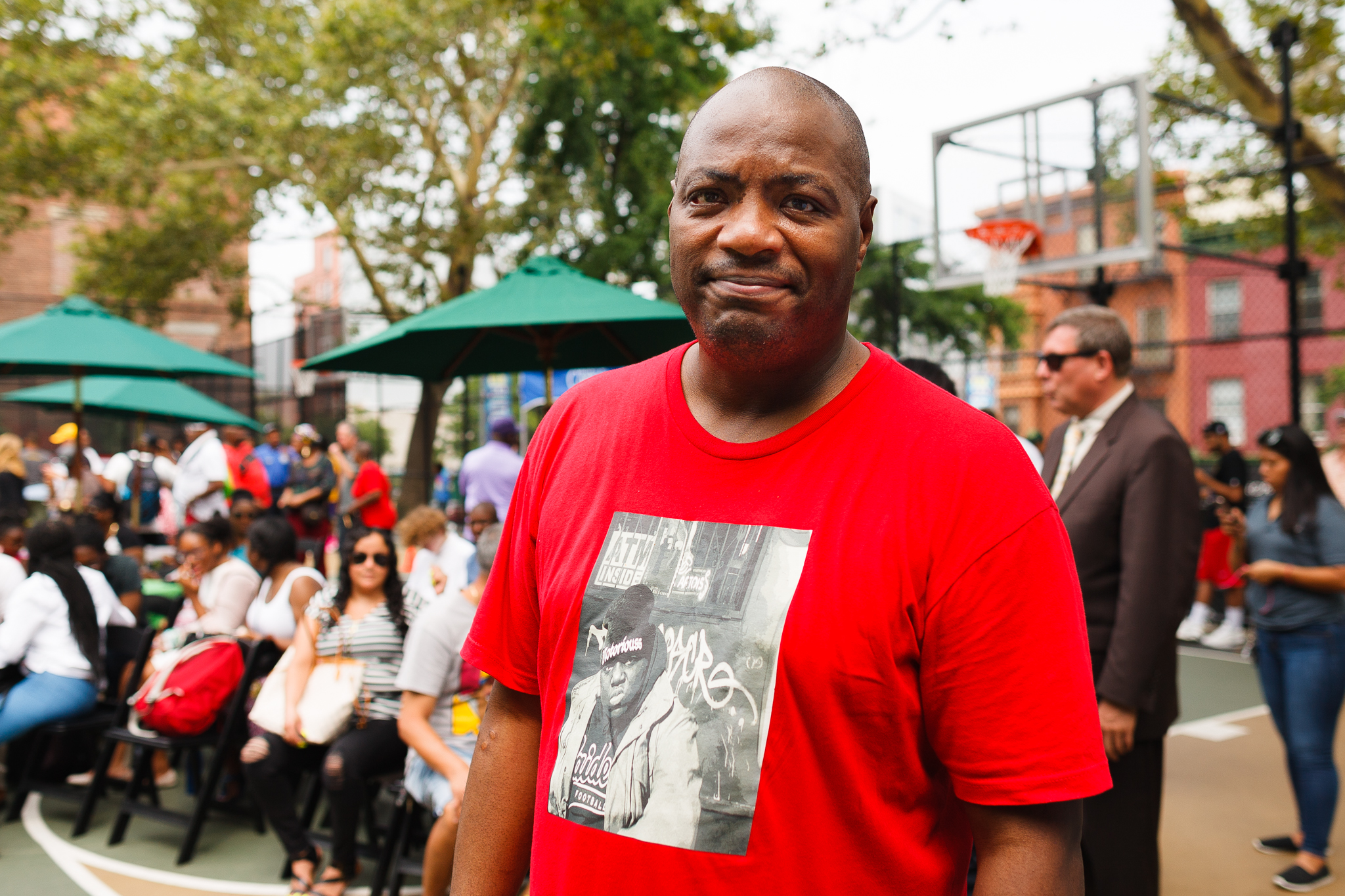 Mister Cee @ Biggie Basketball Courts Announcement BK