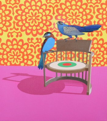 Birds Eye (2010) Acrylic on canvas 46 x 41 cm