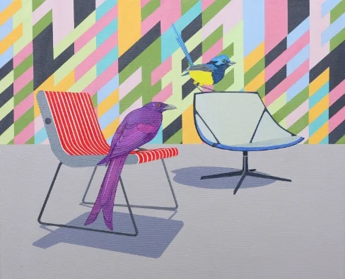 Look Out (2010) Acrylic on canvas 46 x 56 cm