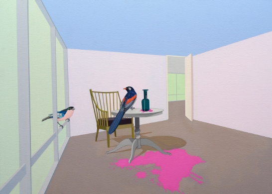 Spill (2009) Acrylic on canvas 66 x 92 cm