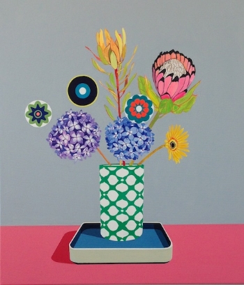 Wildflower Grey (2014) Acrylic on canvas 71 x 68 cm