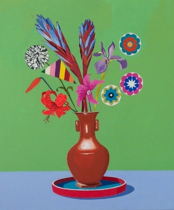 Wildflower Celadon (2014) Acrylic on canvas 78 x 68 cm