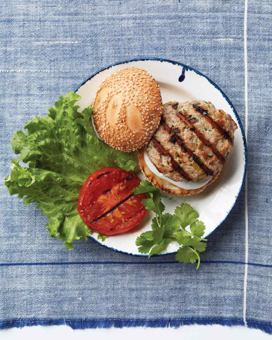 Green-Chile Chicken Burgers from Martha Stewart