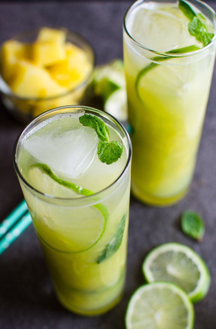 Non-Alcoholic Pineapple Mojito by Watch What U Eat