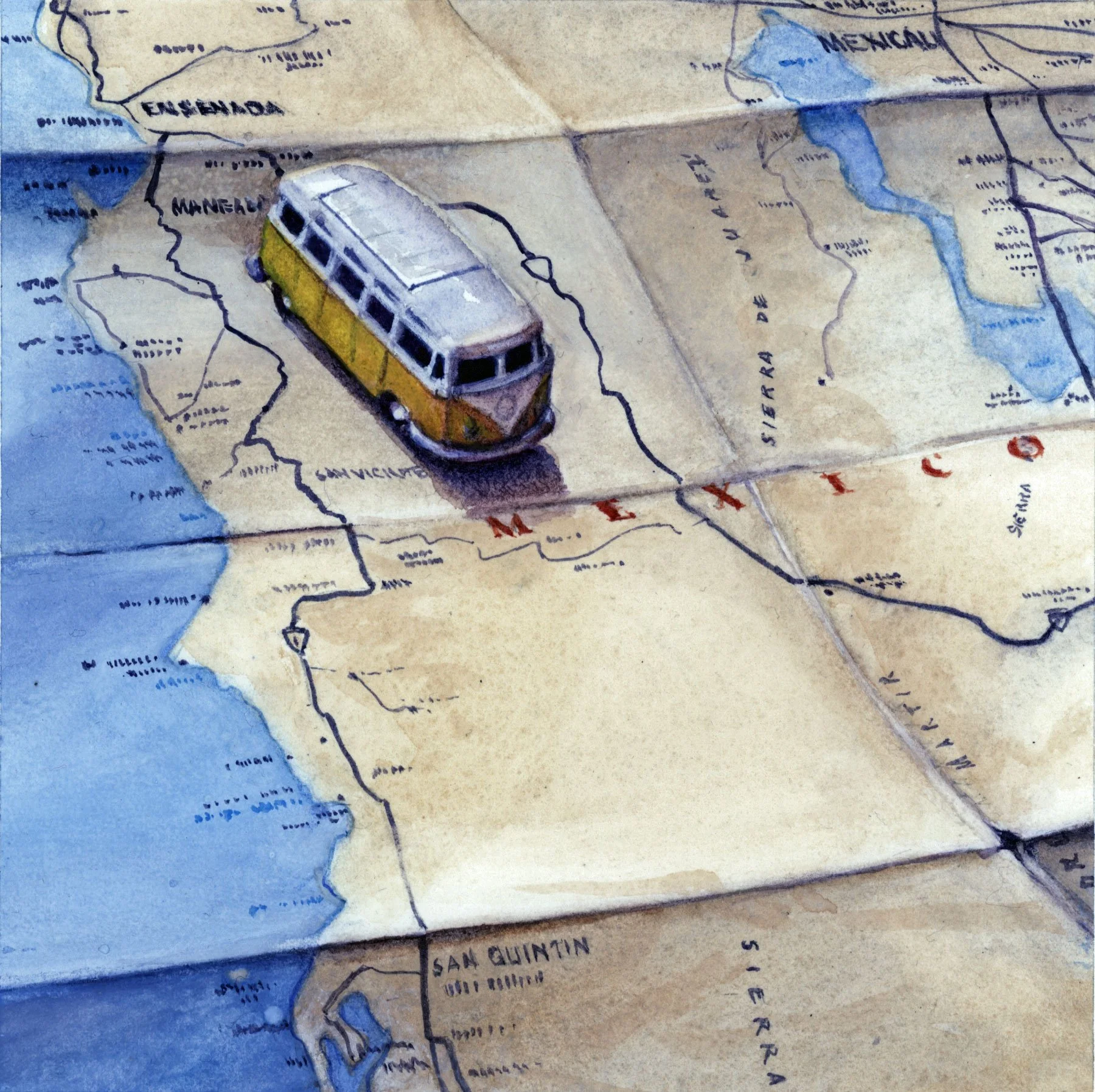 Heading South,  6" x 6"