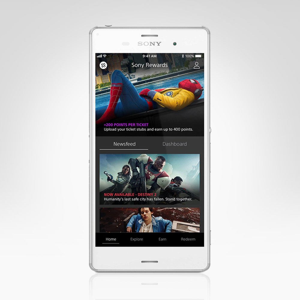 Sony Rewards app redesign