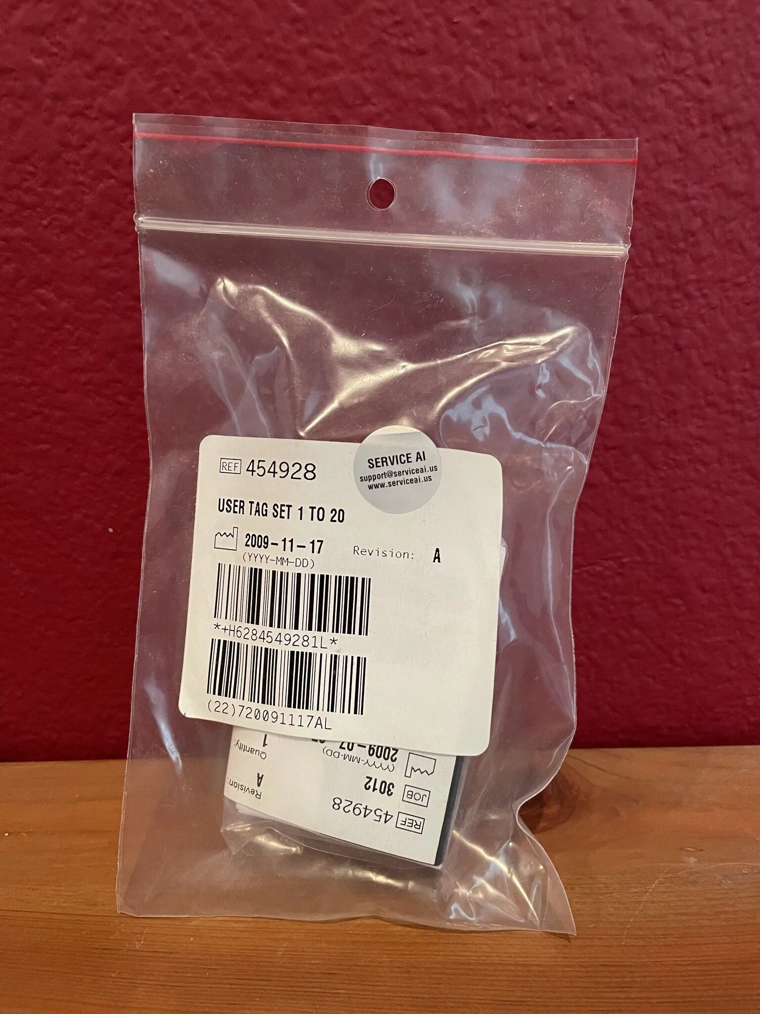 LS6500 User Number Cards, 1 to 20