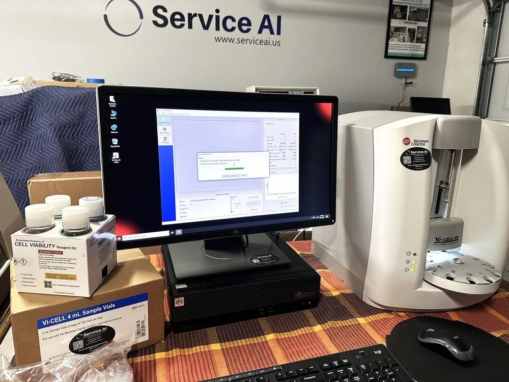 V I-CELL XR Cell Viability Analyzer on Windows 10 — Service