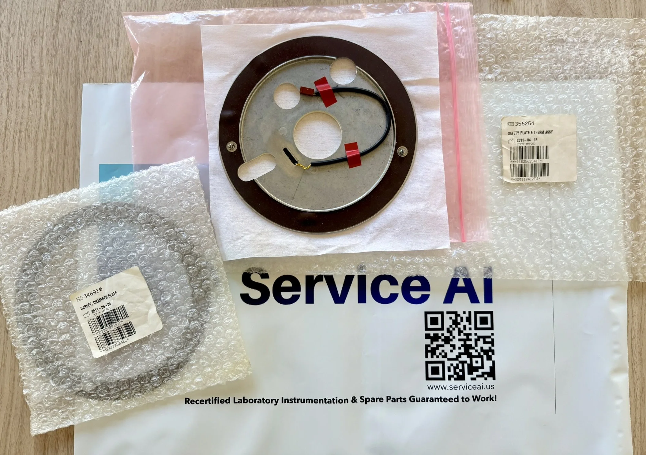 Safety Plate, PN. 356254 & Chamber Plate Gasket, New (PN 348910) #2.JPEG