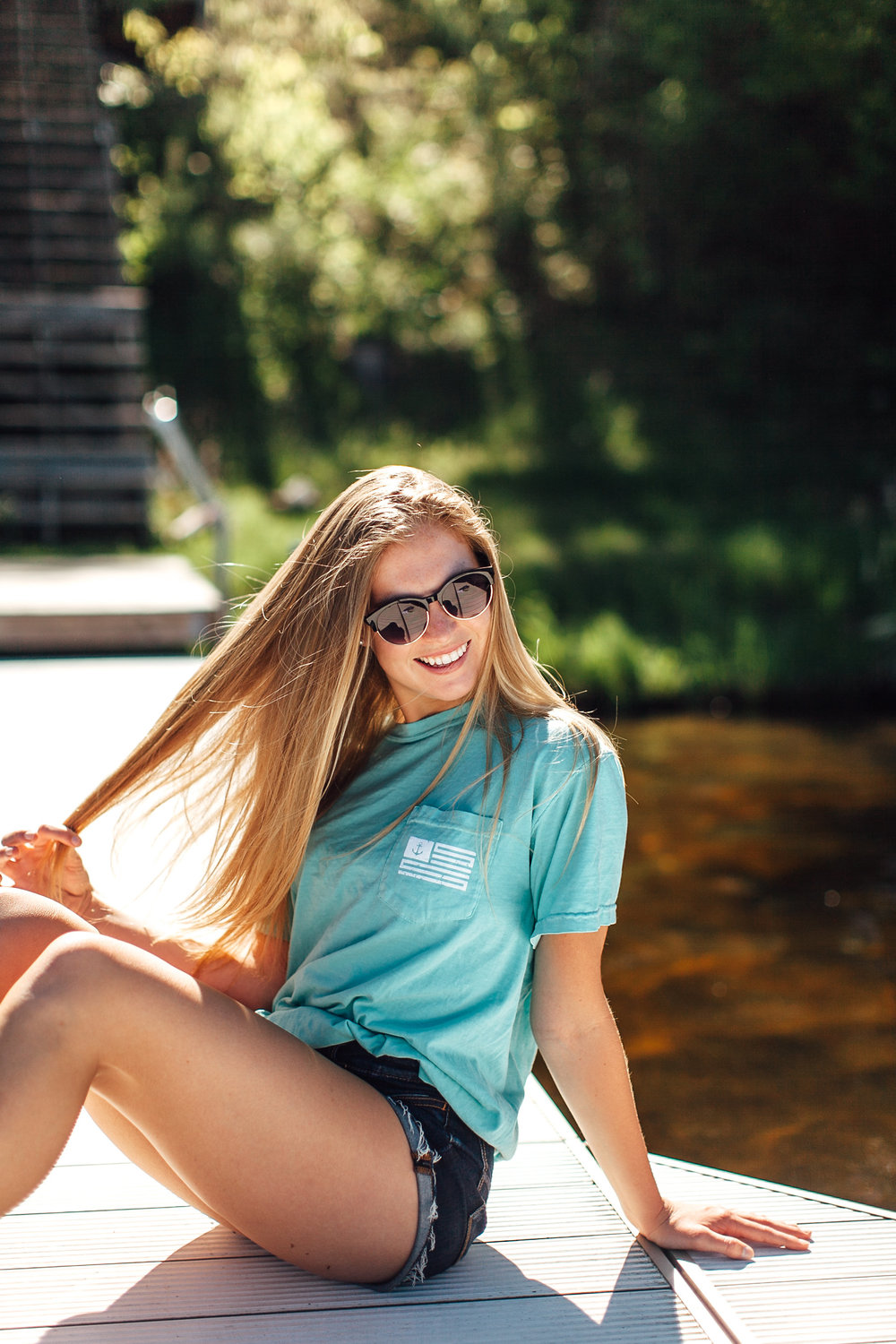 The American - Chalky Mint / White Short Sleeve Tee