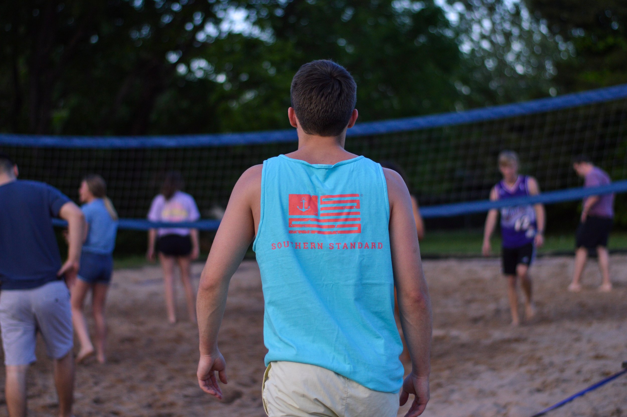 The American - Teal / Salmon Tank Top