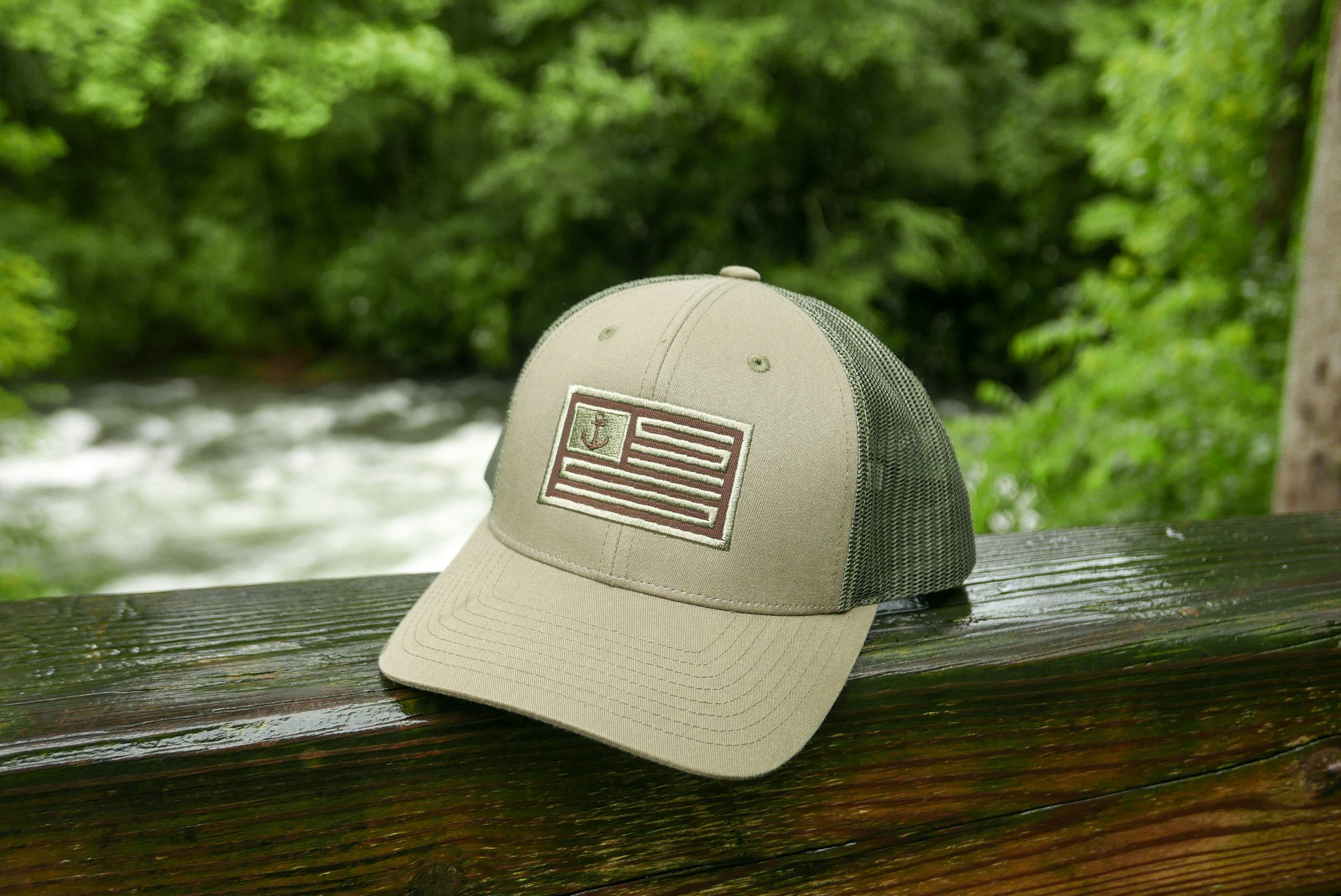 The Riverbend - Olive / Brown Trucker Hat