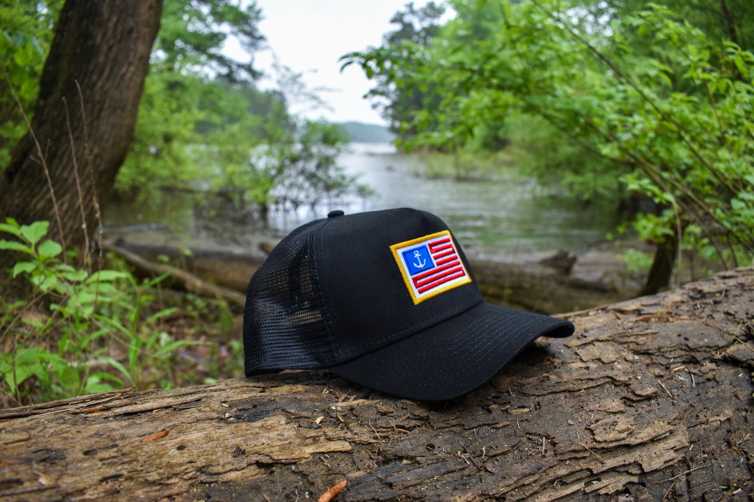 The Lincoln - Black / Red &amp; White &amp; Blue &amp; Gold Trucker Hat