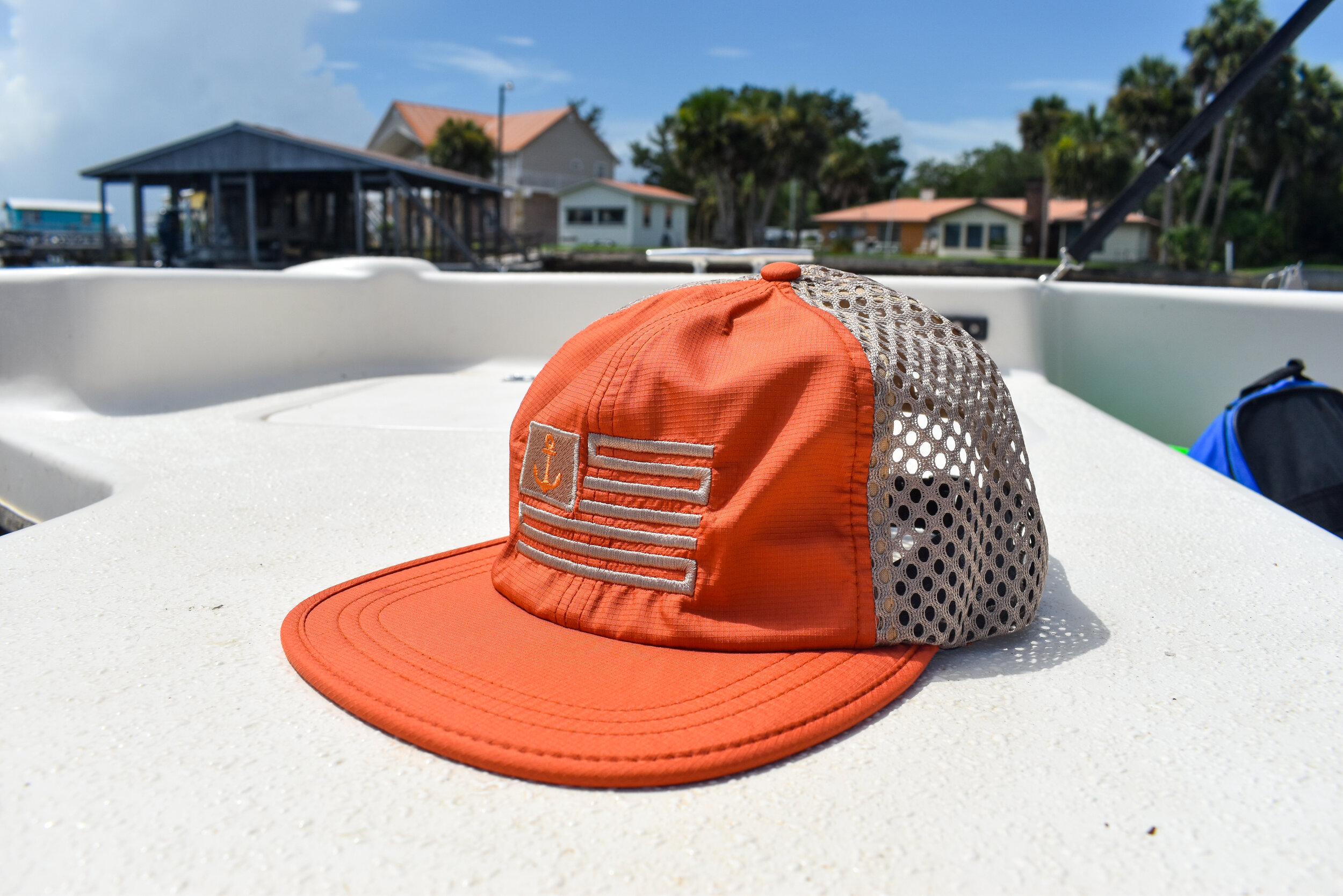 Orange / Khaki Waterproof Mesh Hat