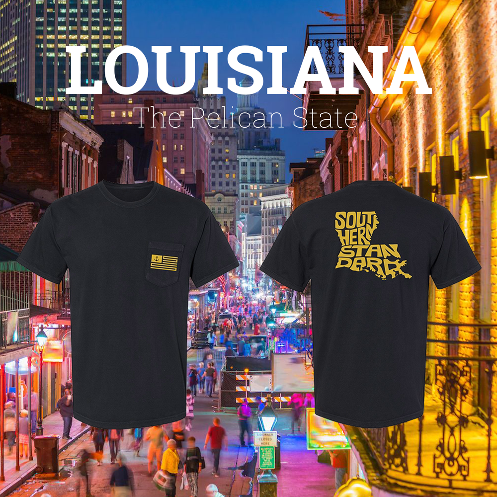 Southern Standard Co. — Louisiana - Purple / Gold Short Sleeve Tee