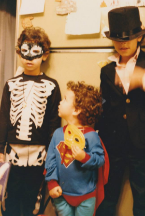 My brothers and I last Halloween. (I'm in the middle.)