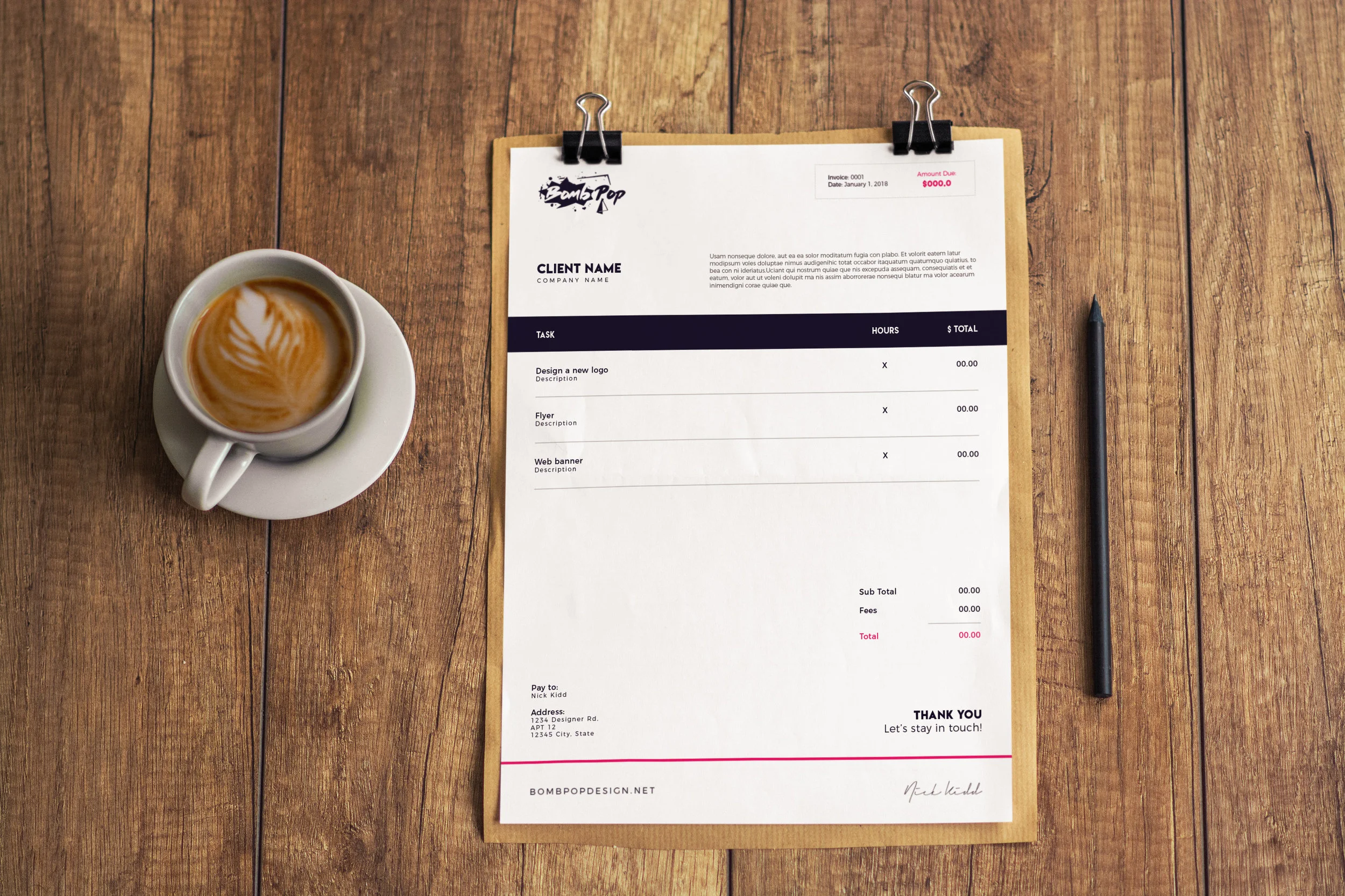 Free Invoice Templates — Nick Kidd