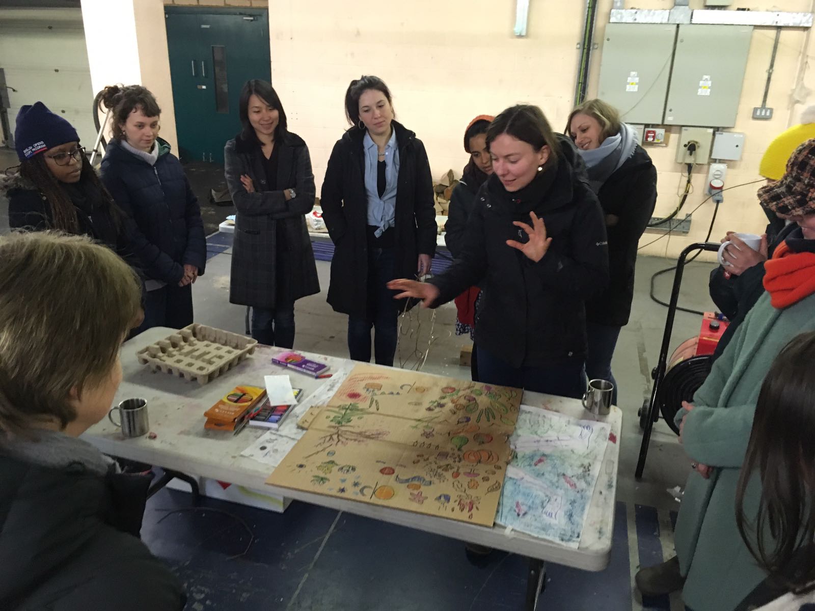 Gardens Manager Julie showing us how she would measure the passing of time