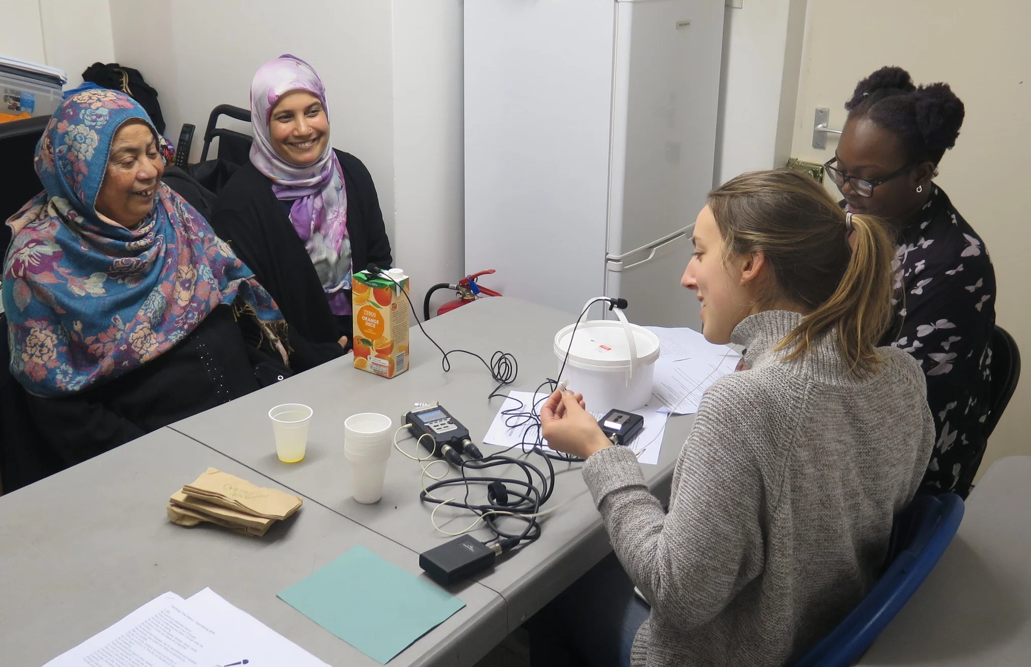 Carrying out interviews at the Islington Bangladeshi Association