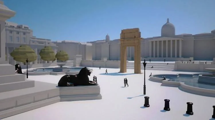 An impression of the upcoming installation at Trafalgar Square