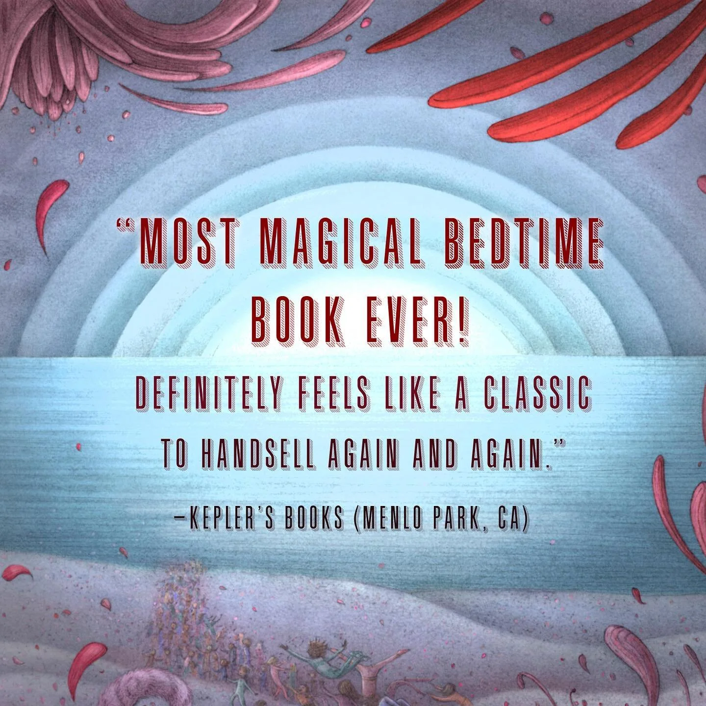 The Night Frolic by Julie Berry with art by me is feeling the love from indie bookshops! Thanks to @keplersbooks for their enthusiastic thumbs up. The Night Frolic comes out February 28! #thenightfrolic #indiebookstore #keplersbooks #julieberry