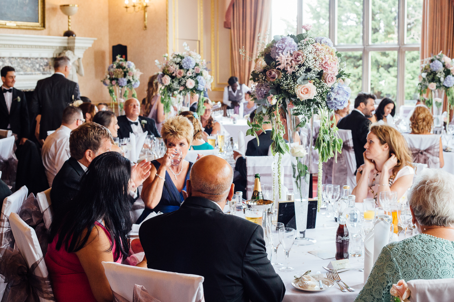 wedding dinner at Ashridge House