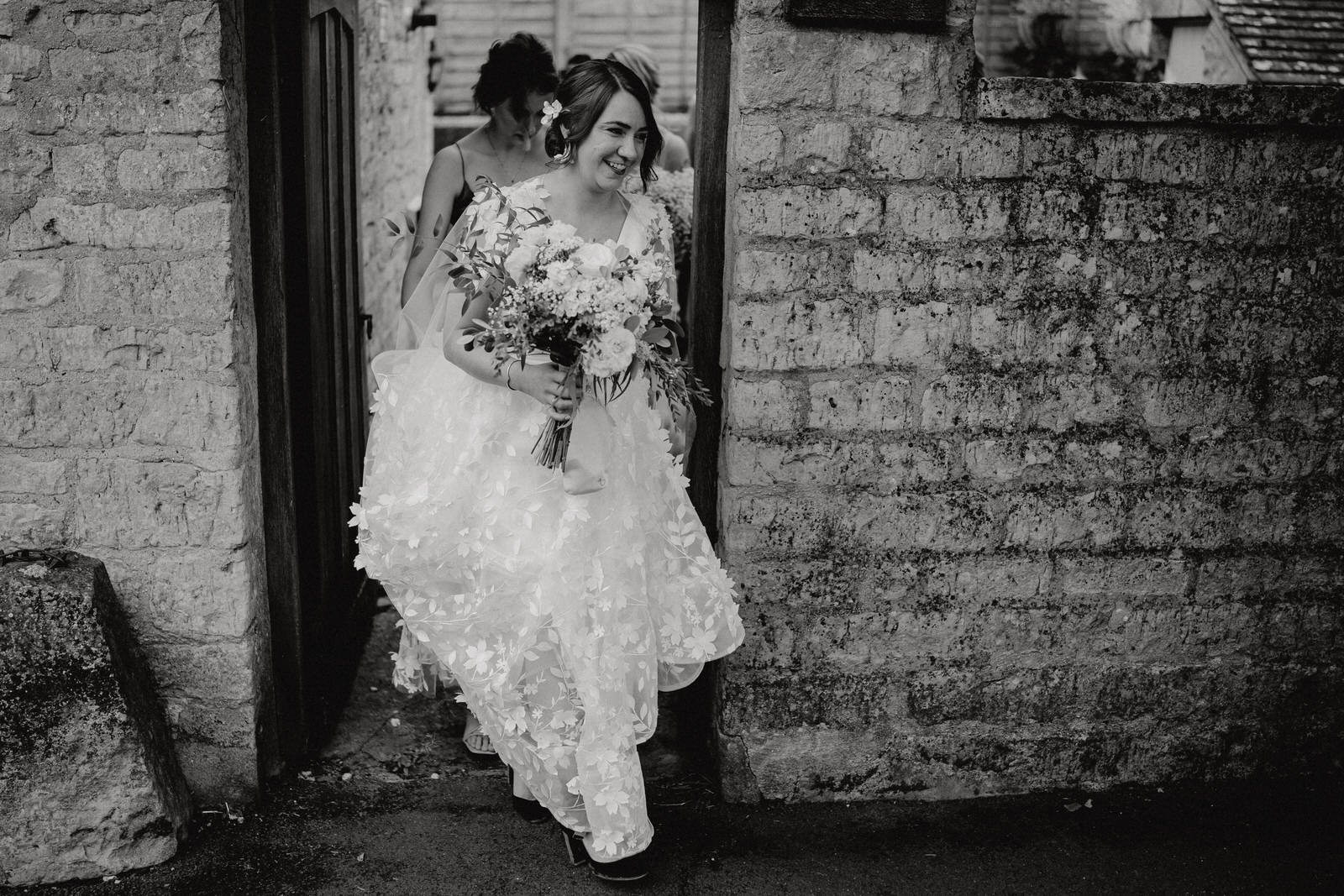 bride in cotswolds