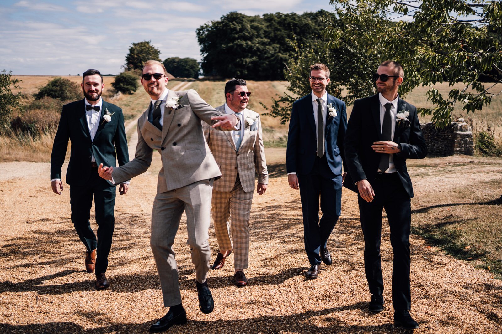 groomsmen at Stone Barn Wedding cotswolds