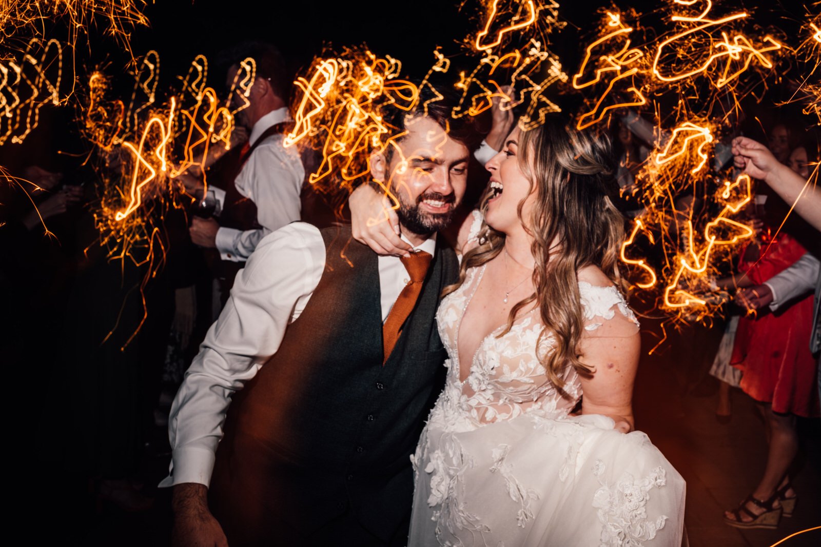 best wedding sparkler photography
