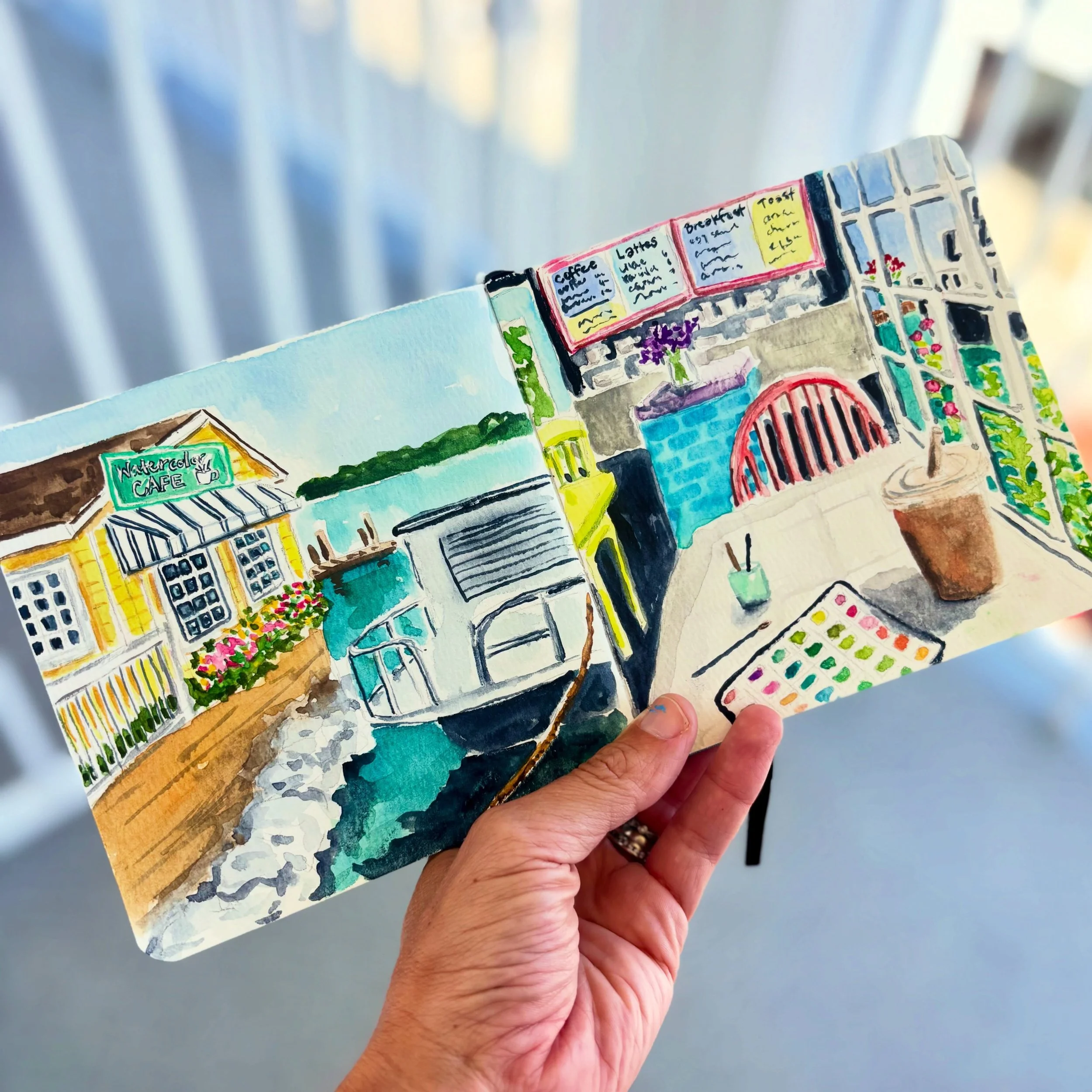 Loved our afternoon at @watercolormackinac 🩷🎨☕️