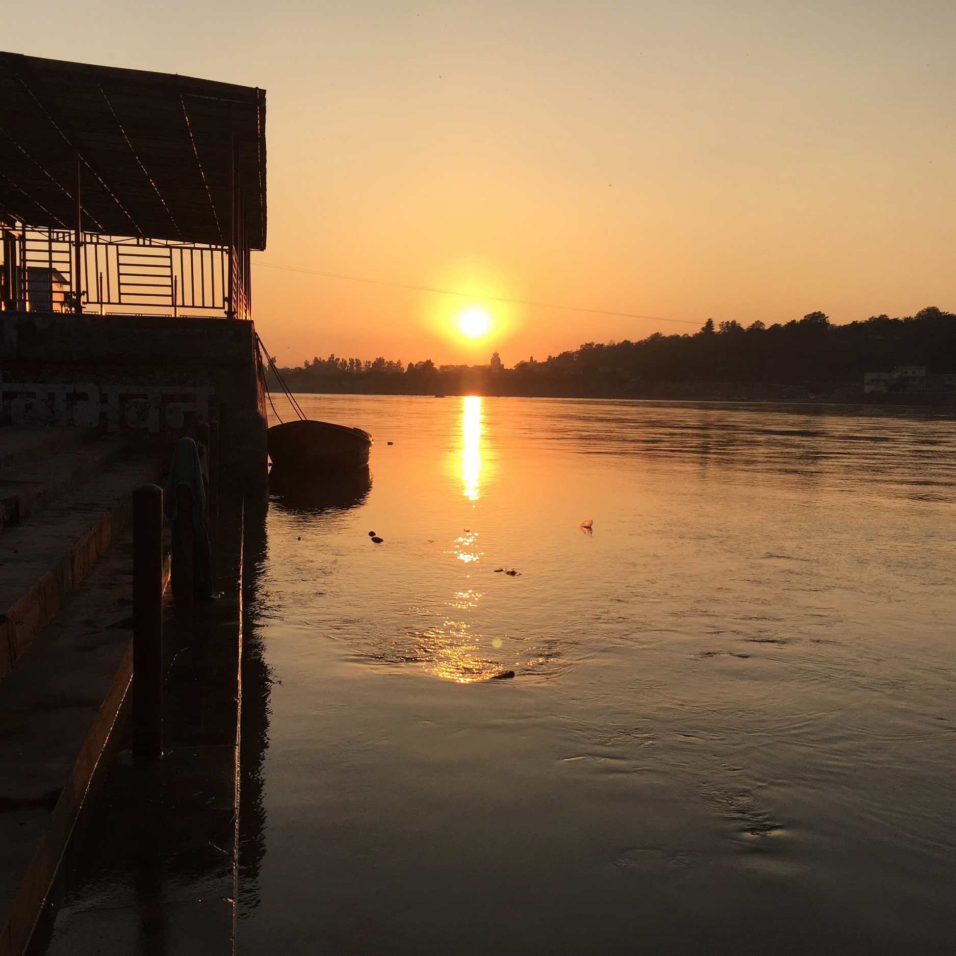 Rishikesh at sunset. 