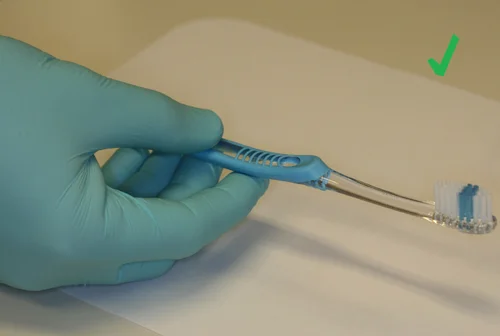 Hold your brush gently with your fingers in order to use smaller muscles and have better control.