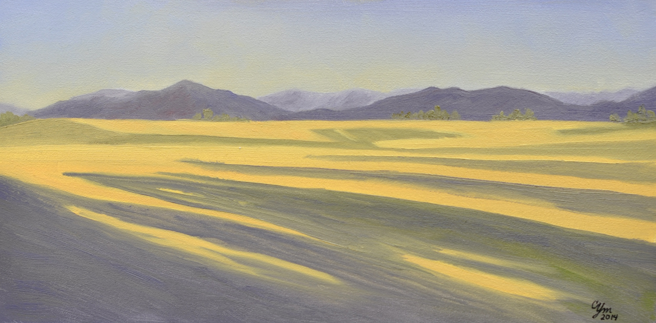 Cast Shadows (study) 6"x12" on panel