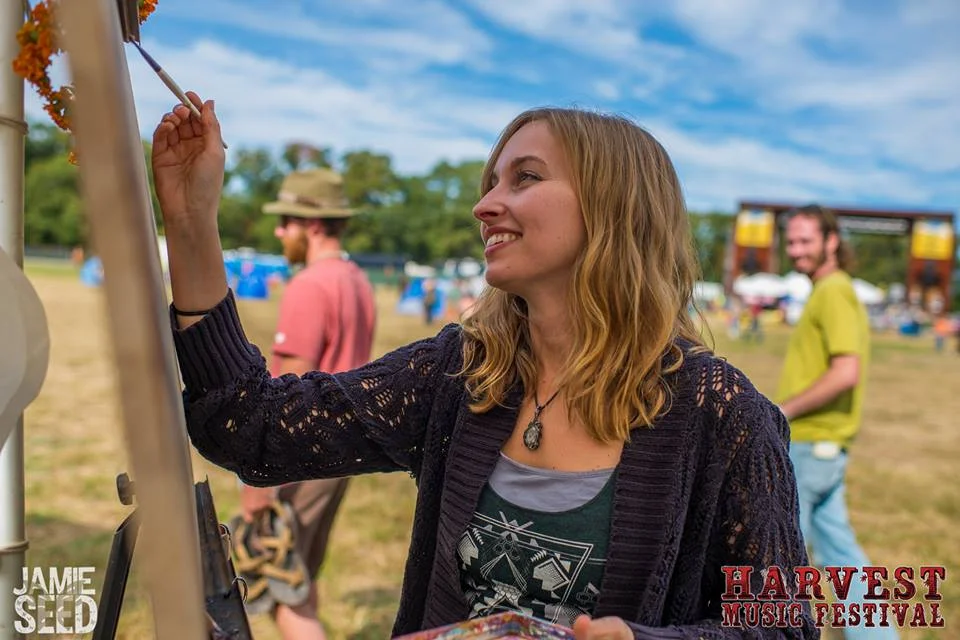  Live painting at Harvest Music Festival in Ozark, Arkansas 2014.  Photograph by Jamie Seed 
